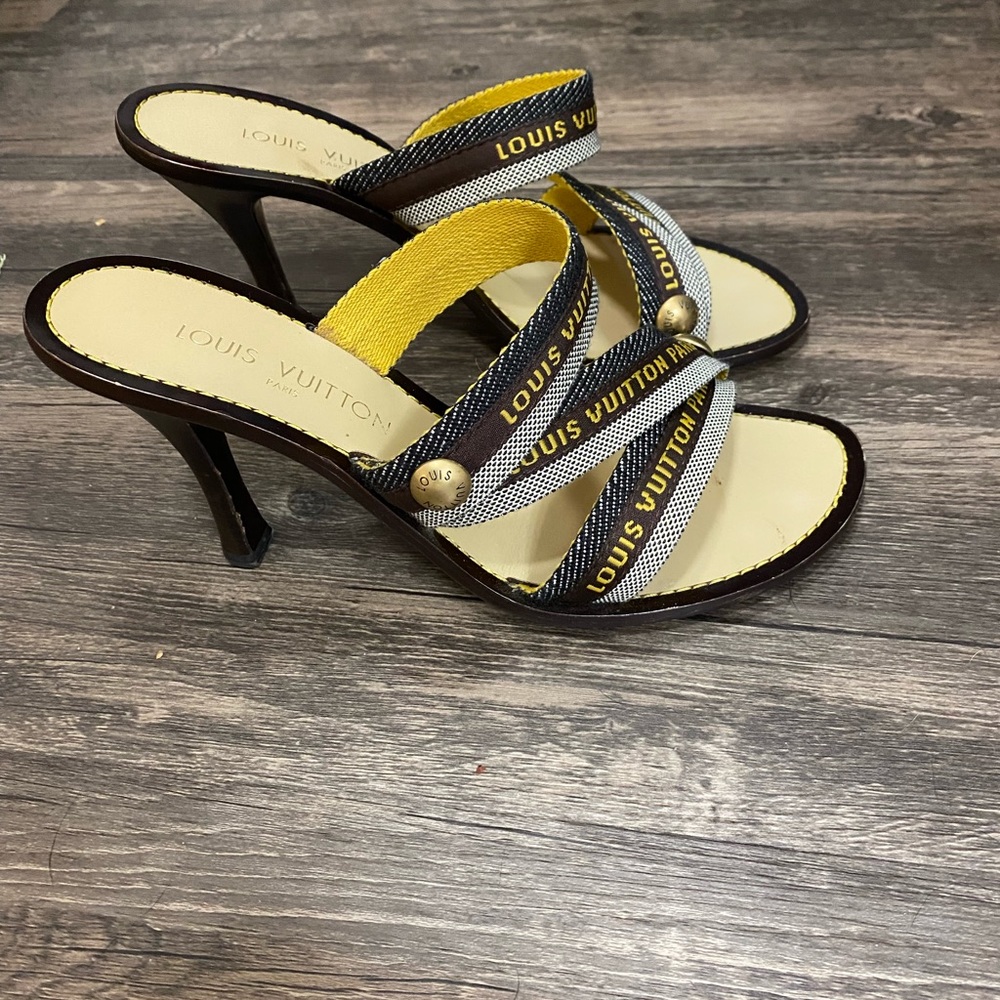 LOUIS VUITTON Logo Sandals - Picture 3 of 4
